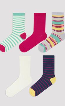 Colorful Stripes 5 Pack Socks