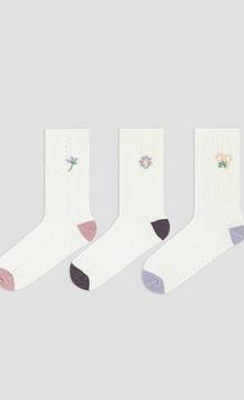 Flower Jacquard 3in1 Socks