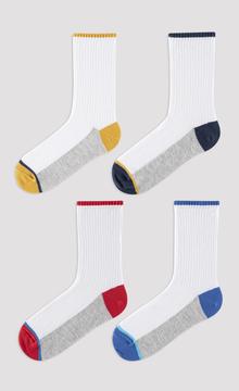 Boys Colorful Rib 4in1 Socks