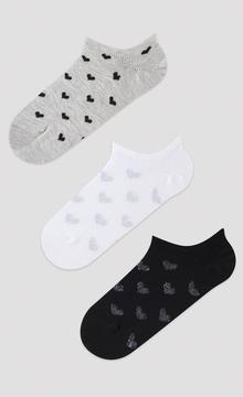 Shinny Heart 3-pack SNEAKER Socks