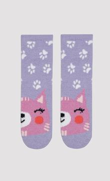 Girls Smiling Cat Socket Socks